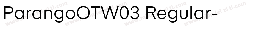ParangoOTW03 Regular字体转换